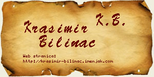 Krasimir Bilinac vizit kartica